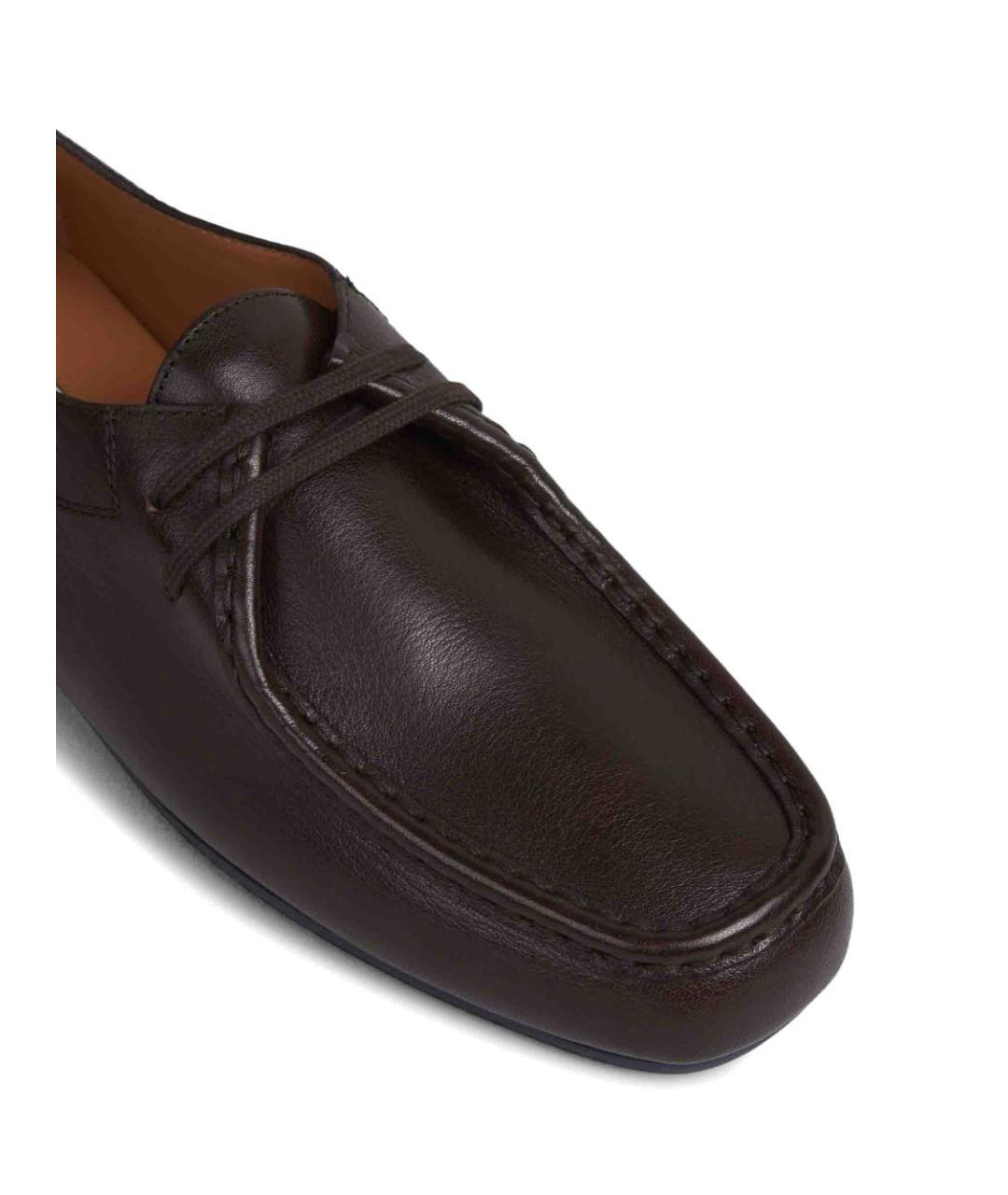 JIL SANDER Коричневые кожаные ботинки, фото 2