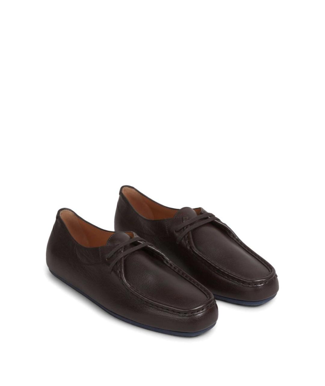 JIL SANDER Коричневые кожаные ботинки, фото 4