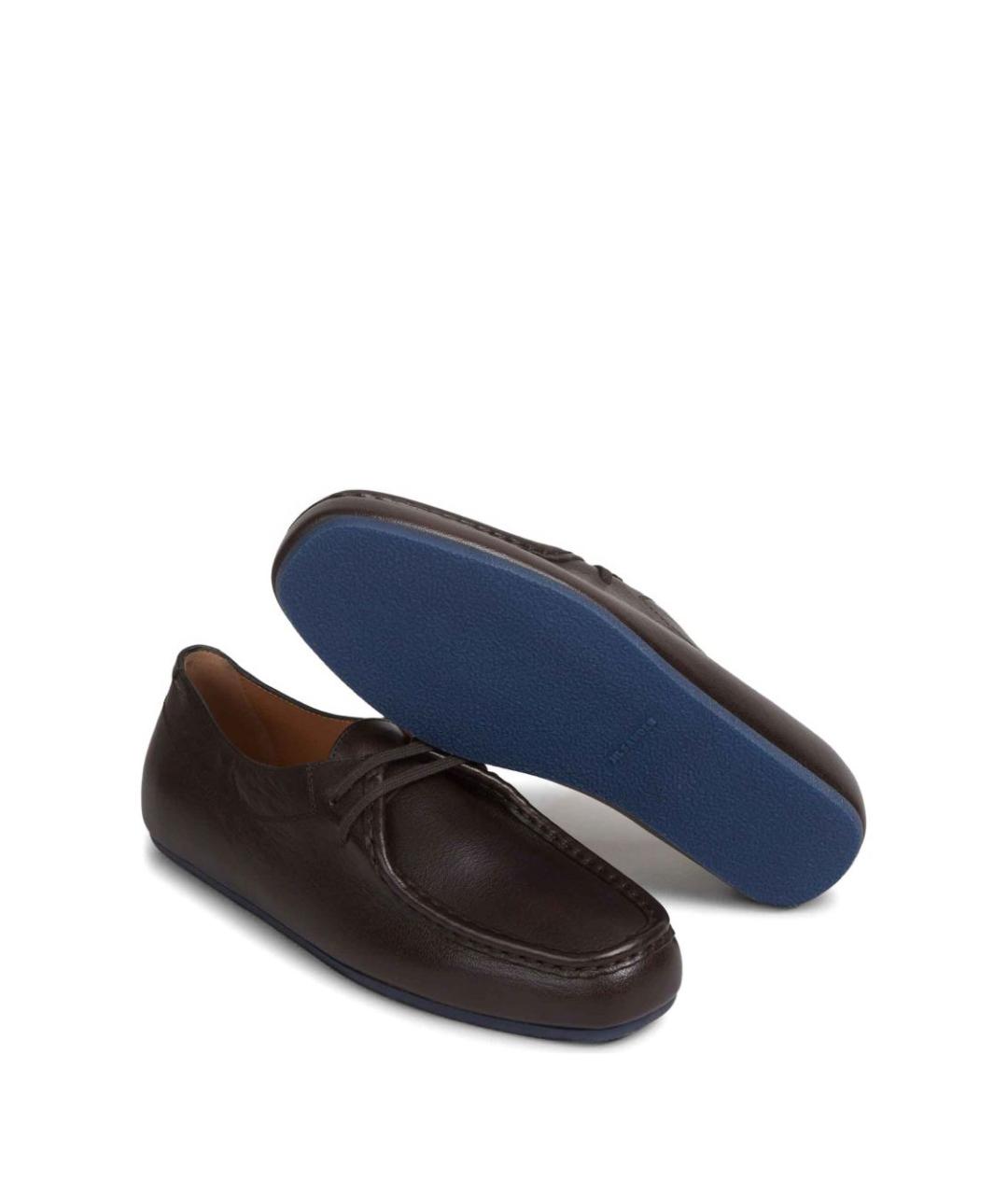 JIL SANDER Коричневые кожаные ботинки, фото 3