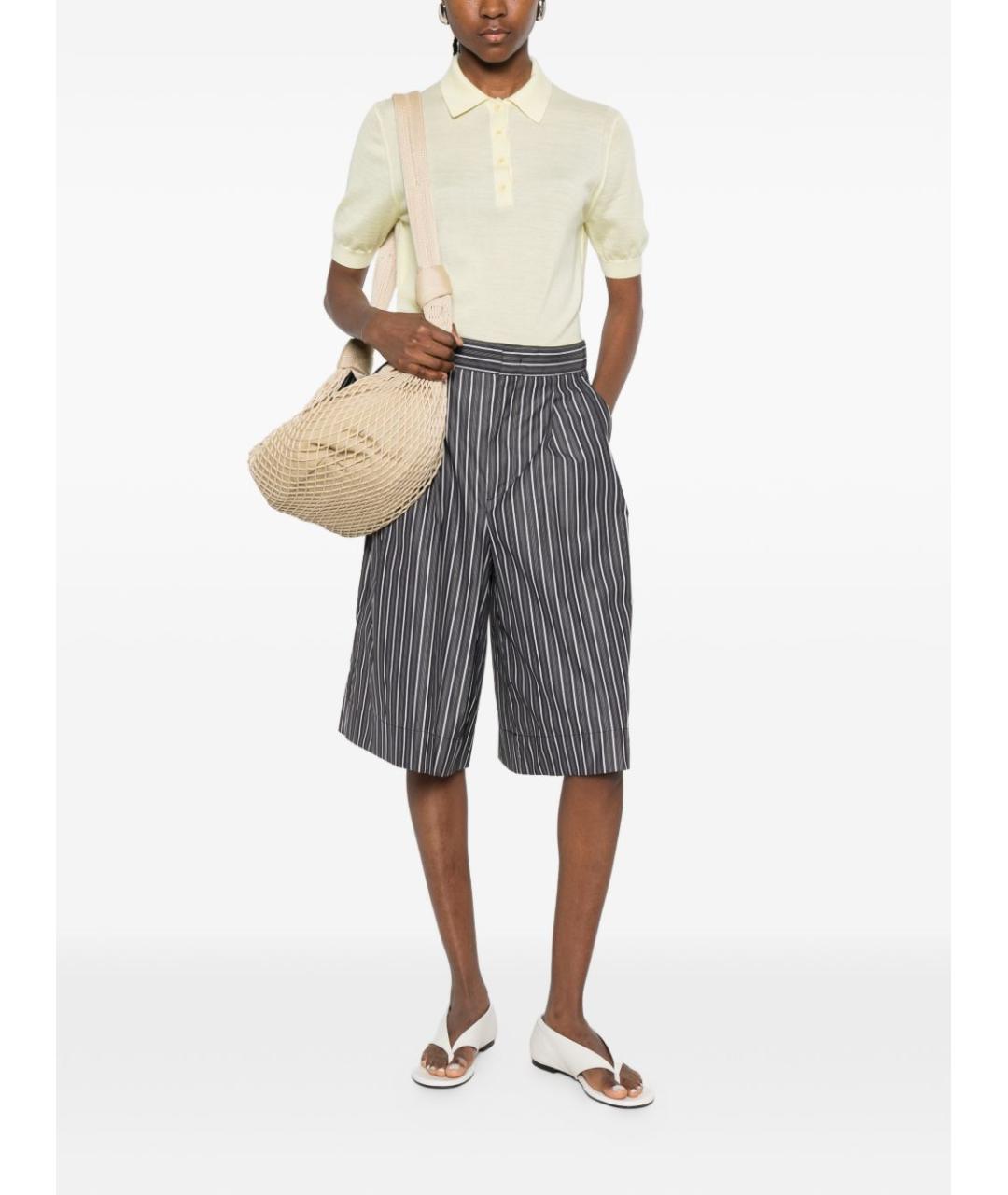 SOEUR Черные хлопковые бриджи, фото 3