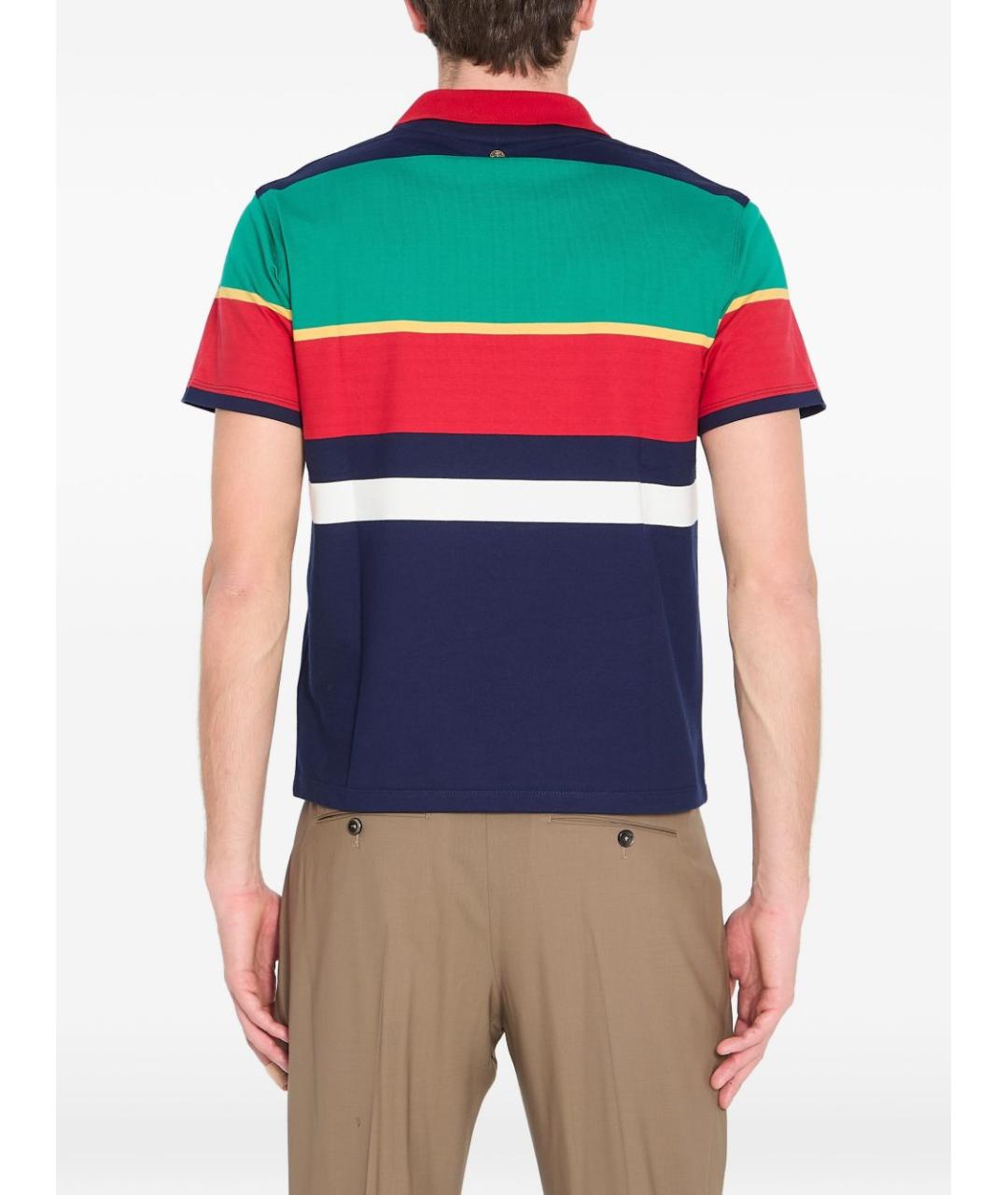 VERSACE Мульти хлопковое поло с коротким рукавом, фото 4