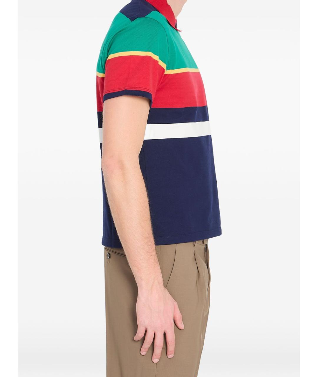 VERSACE Мульти хлопковое поло с коротким рукавом, фото 3