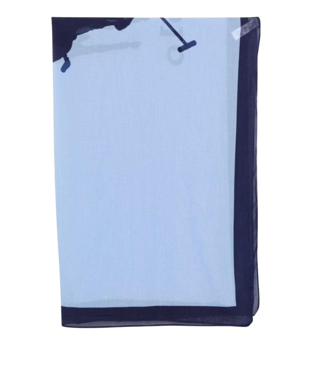 POLO RALPH LAUREN Голубое хлопковое парео, фото 1