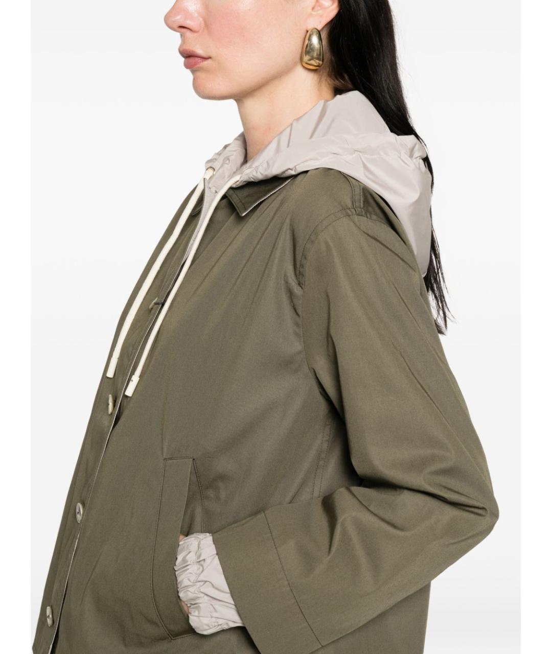 HERNO Зеленая хлопковая куртка, фото 4