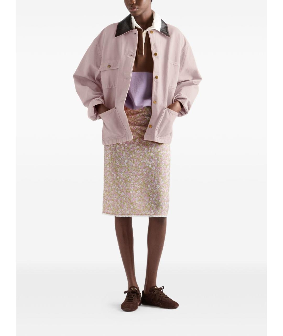 PRADA Мульти полиамидовая юбка миди, фото 5