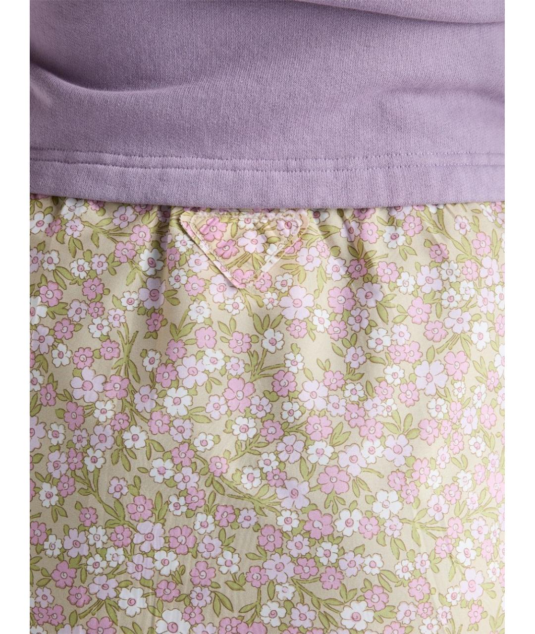 PRADA Мульти полиамидовая юбка миди, фото 2