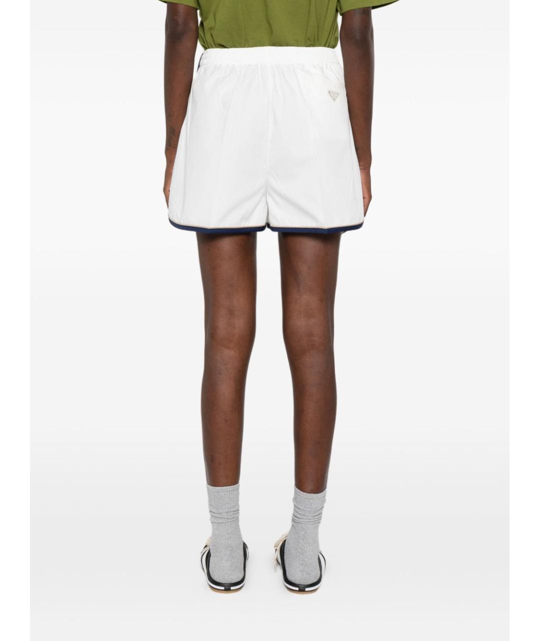 PRADA Белые полиэстеровые шорты, фото 4