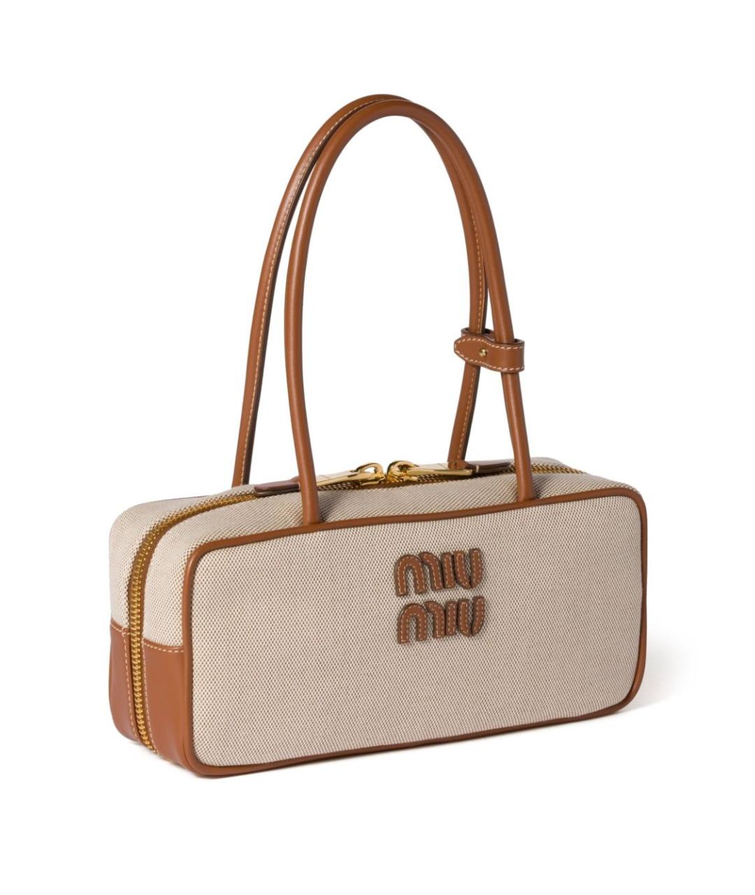MIU MIU Тканевая сумка с короткими ручками, фото 6