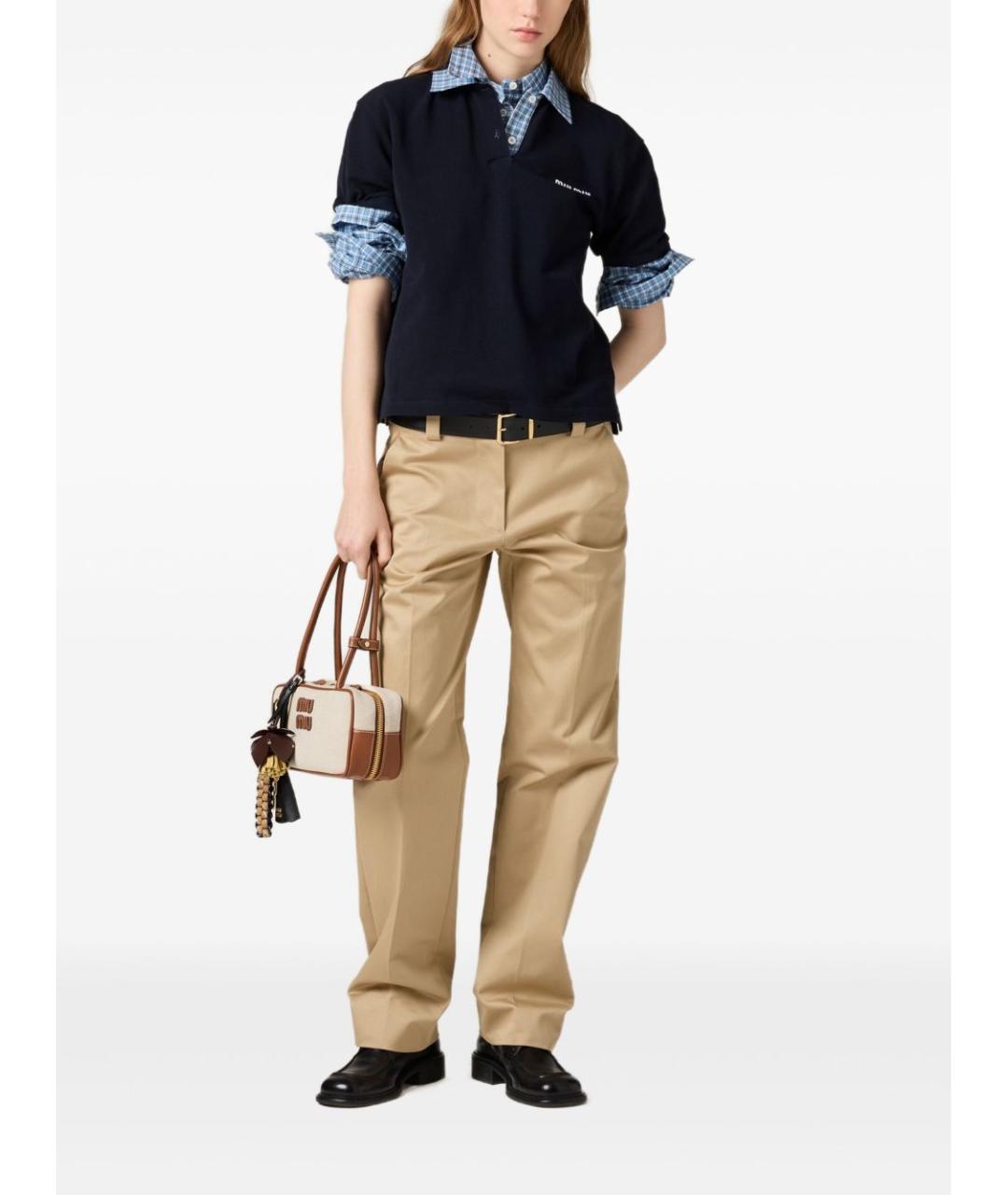 MIU MIU Тканевая сумка с короткими ручками, фото 4