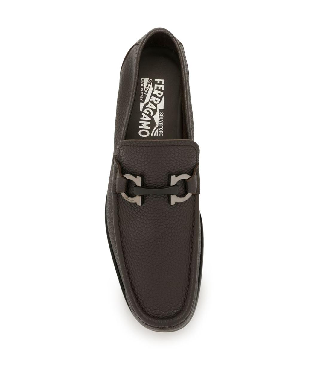 FERRAGAMO Коричневые кожаные лоферы, фото 2