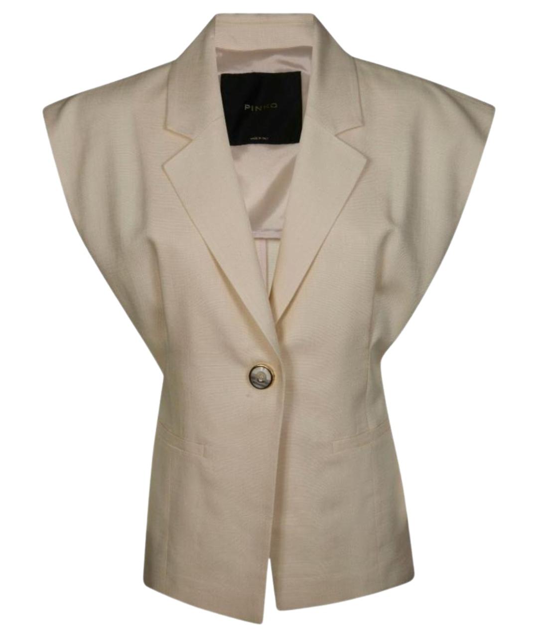 PINKO Бежевый вискозный жилет, фото 1