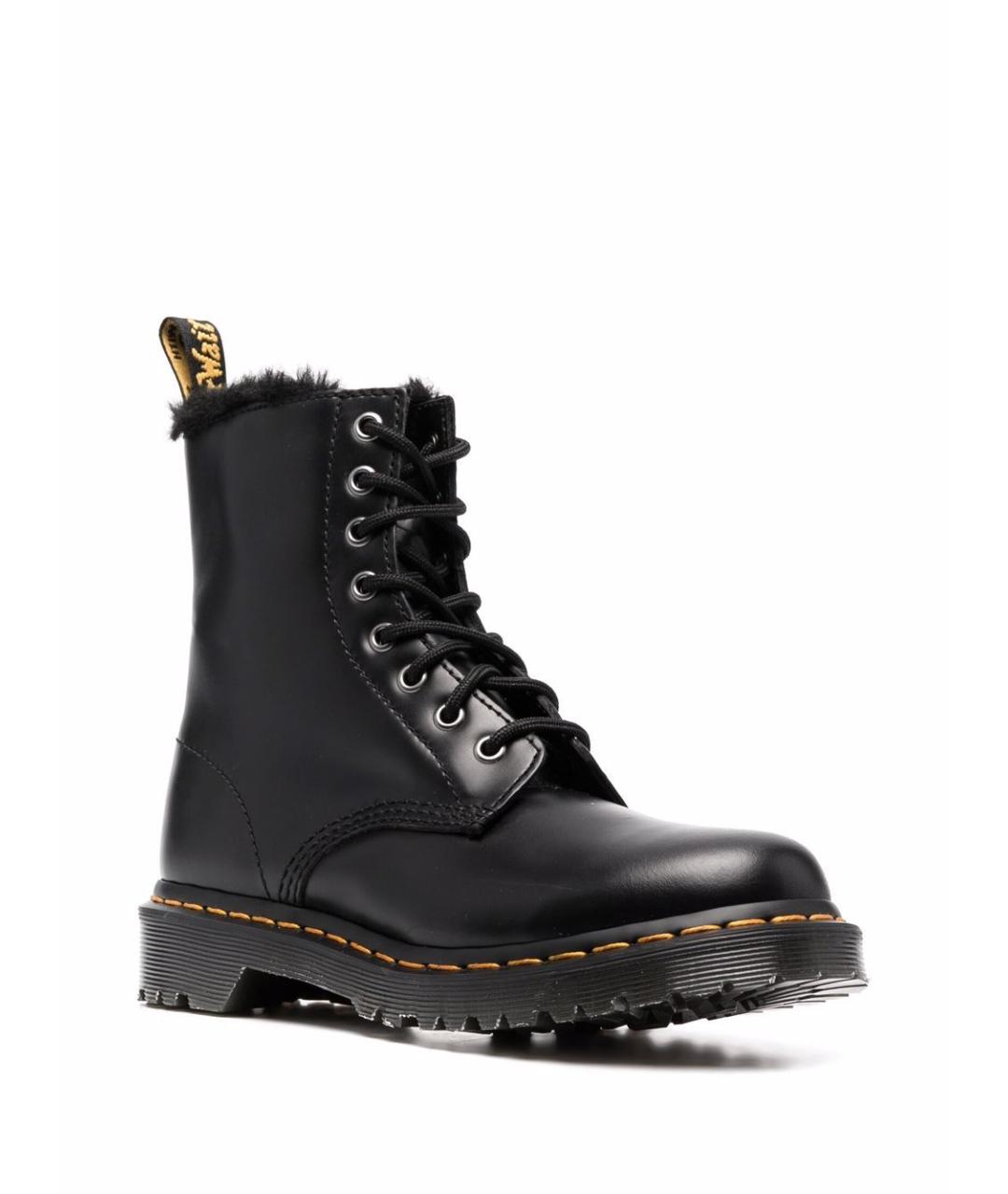 DR. MARTENS Черные кожаные ботинки, фото 4