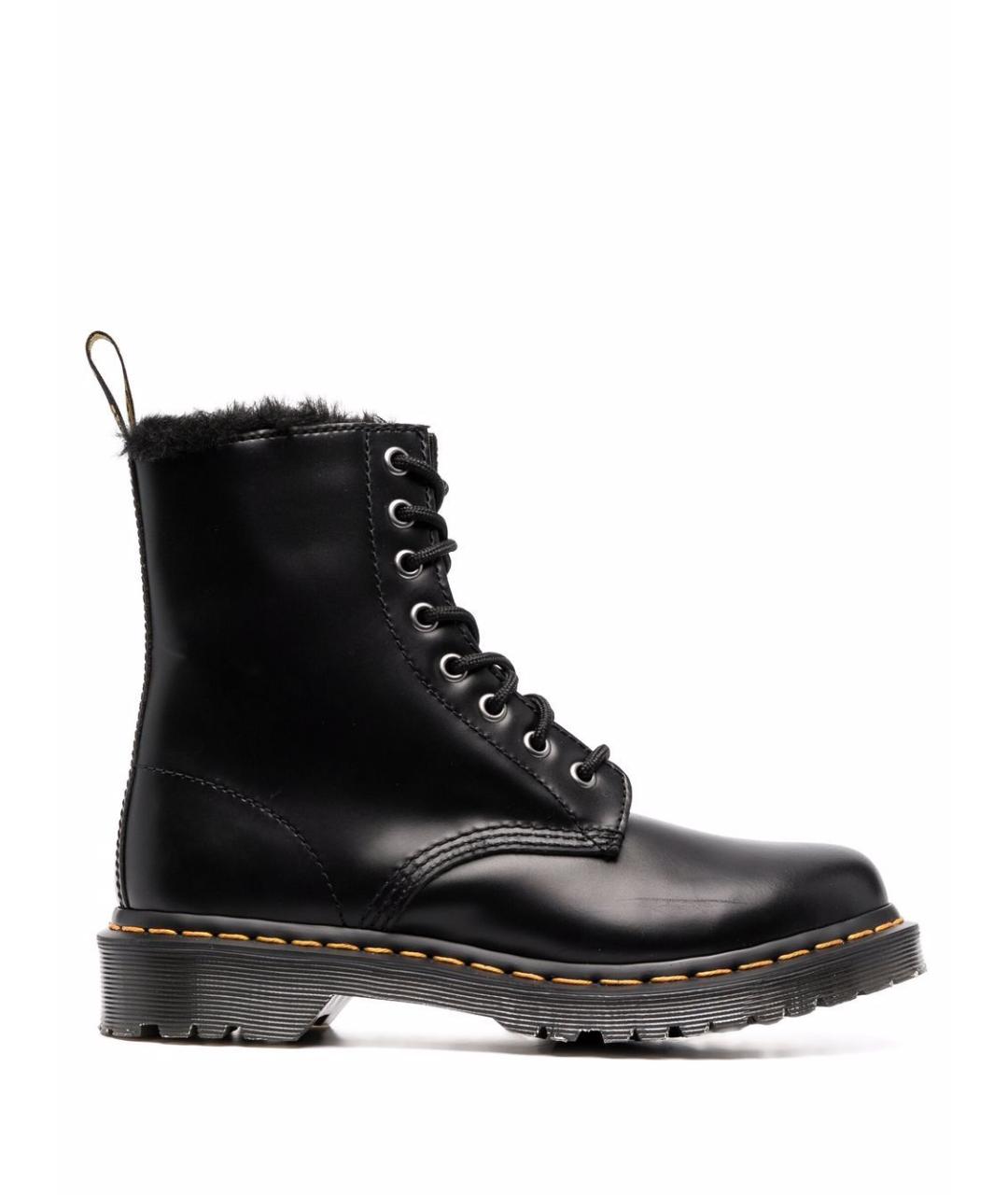 DR. MARTENS Черные кожаные ботинки, фото 1