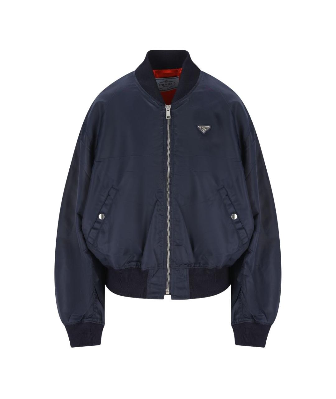 PRADA Синяя полиамидовая куртка, фото 1