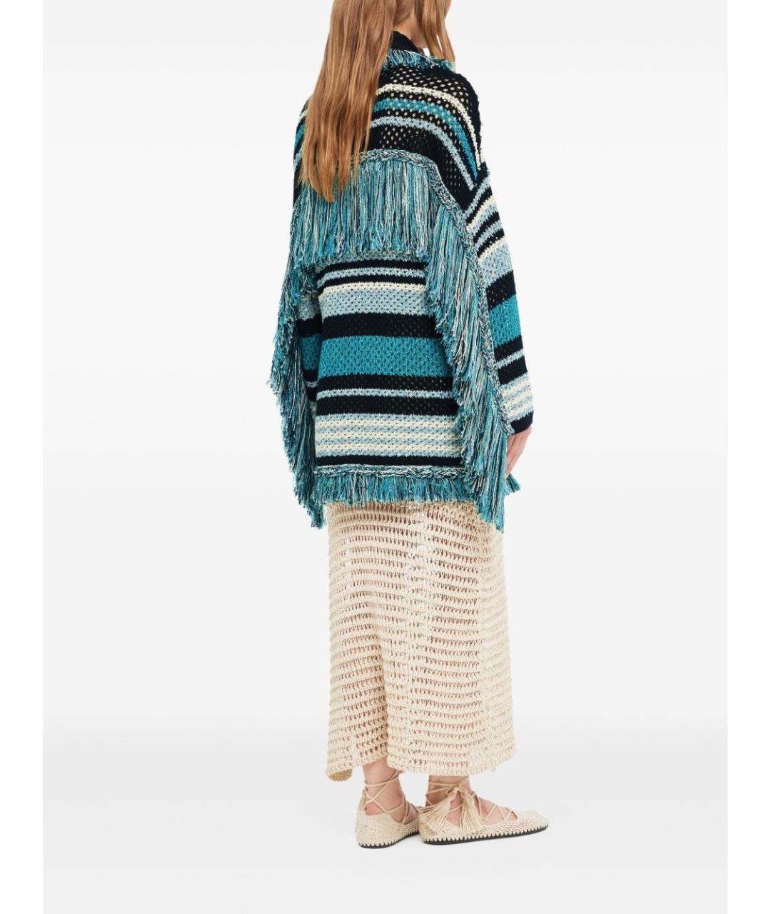 ALANUI Бирюзовый хлопковый кардиган, фото 2