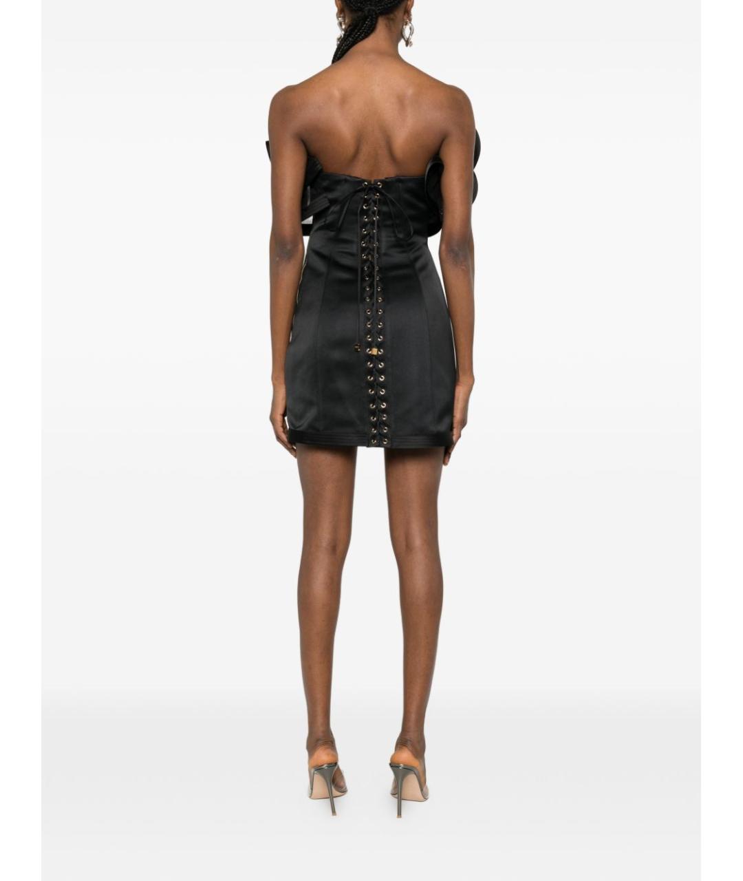 ELISABETTA FRANCHI Черное полиэстеровое коктейльное платье, фото 5