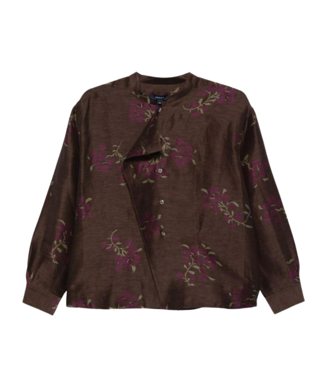 SOEUR Коричневая льняная рубашка, фото 1