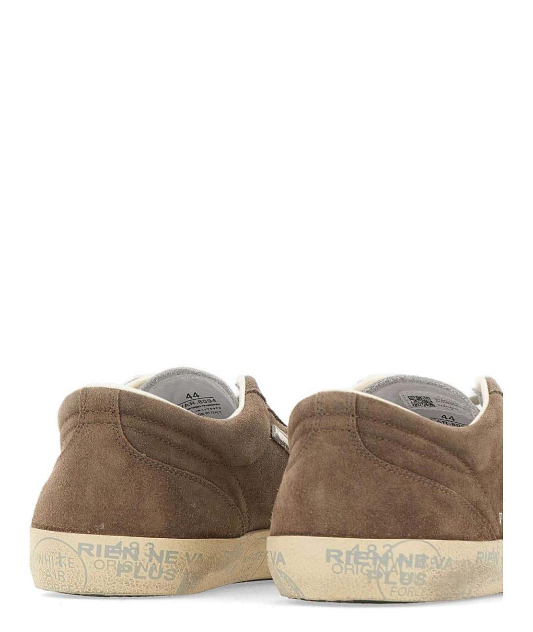 PREMIATA Коричневые замшевые низкие кроссовки / кеды, фото 4