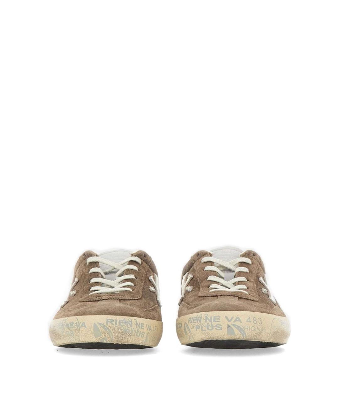 PREMIATA Коричневые замшевые низкие кроссовки / кеды, фото 6