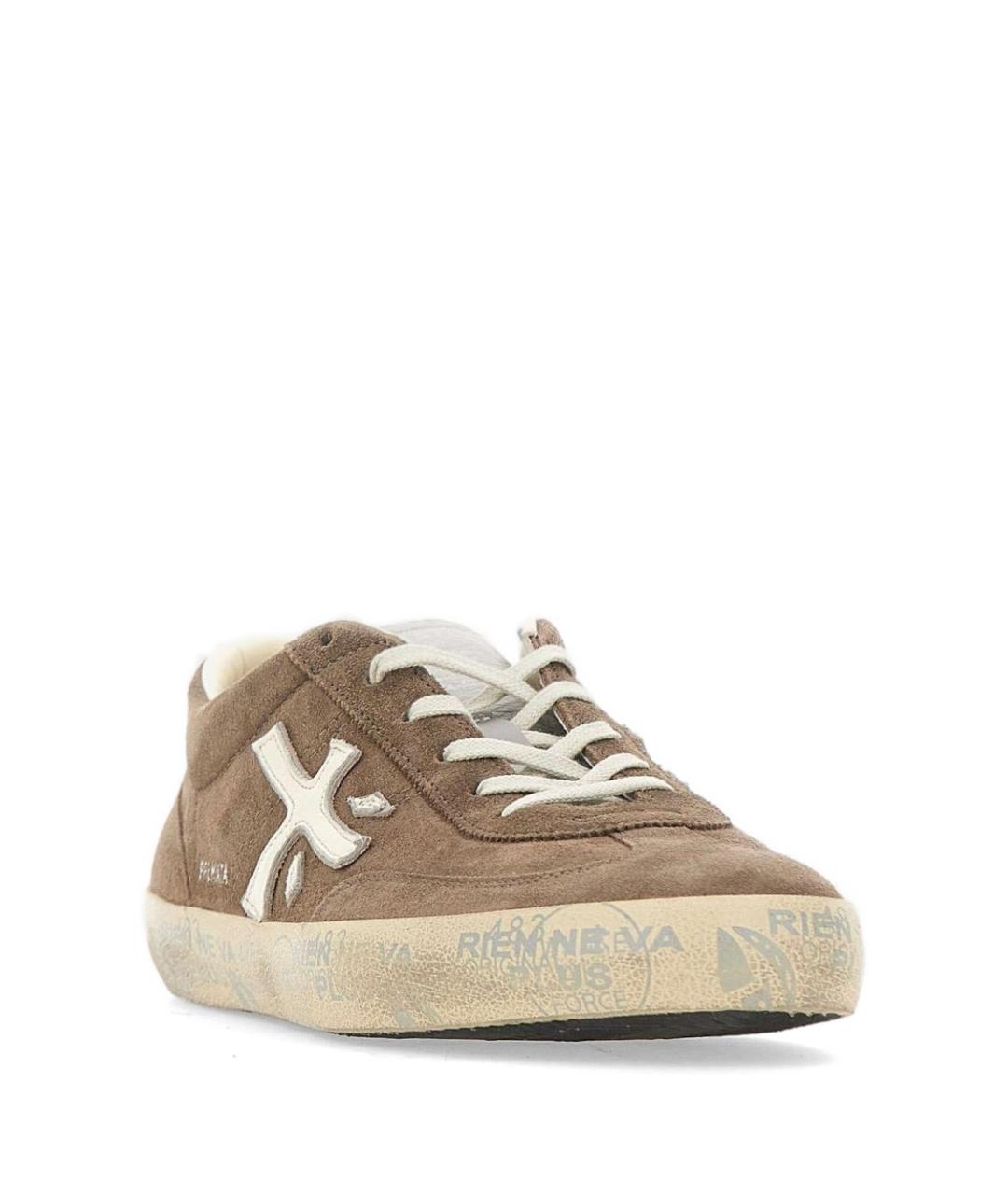 PREMIATA Коричневые замшевые низкие кроссовки / кеды, фото 5