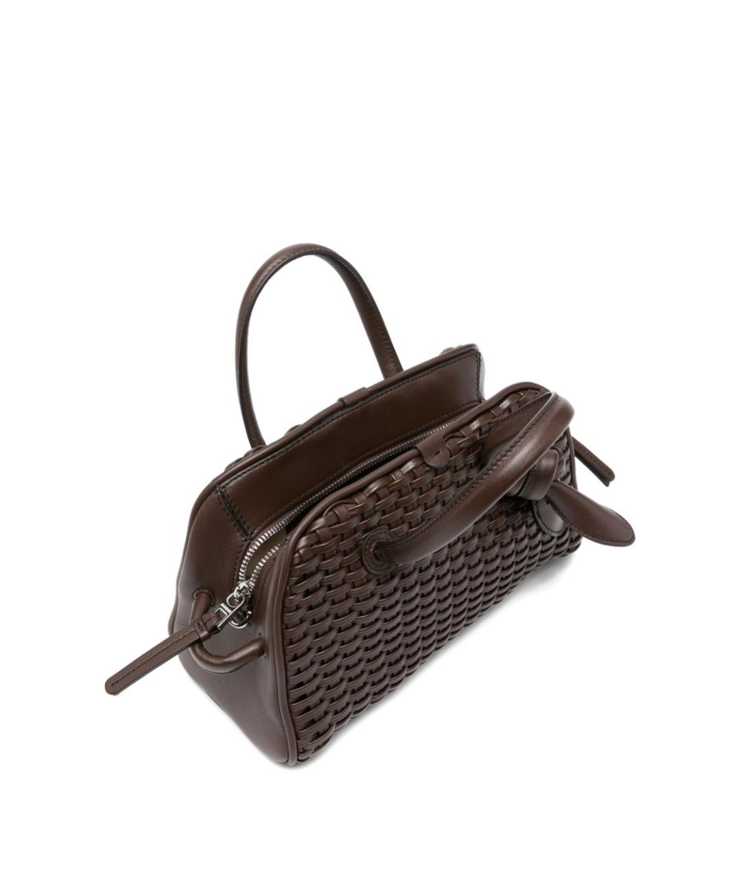 JACQUEMUS Коричневая кожаная сумка тоут, фото 2