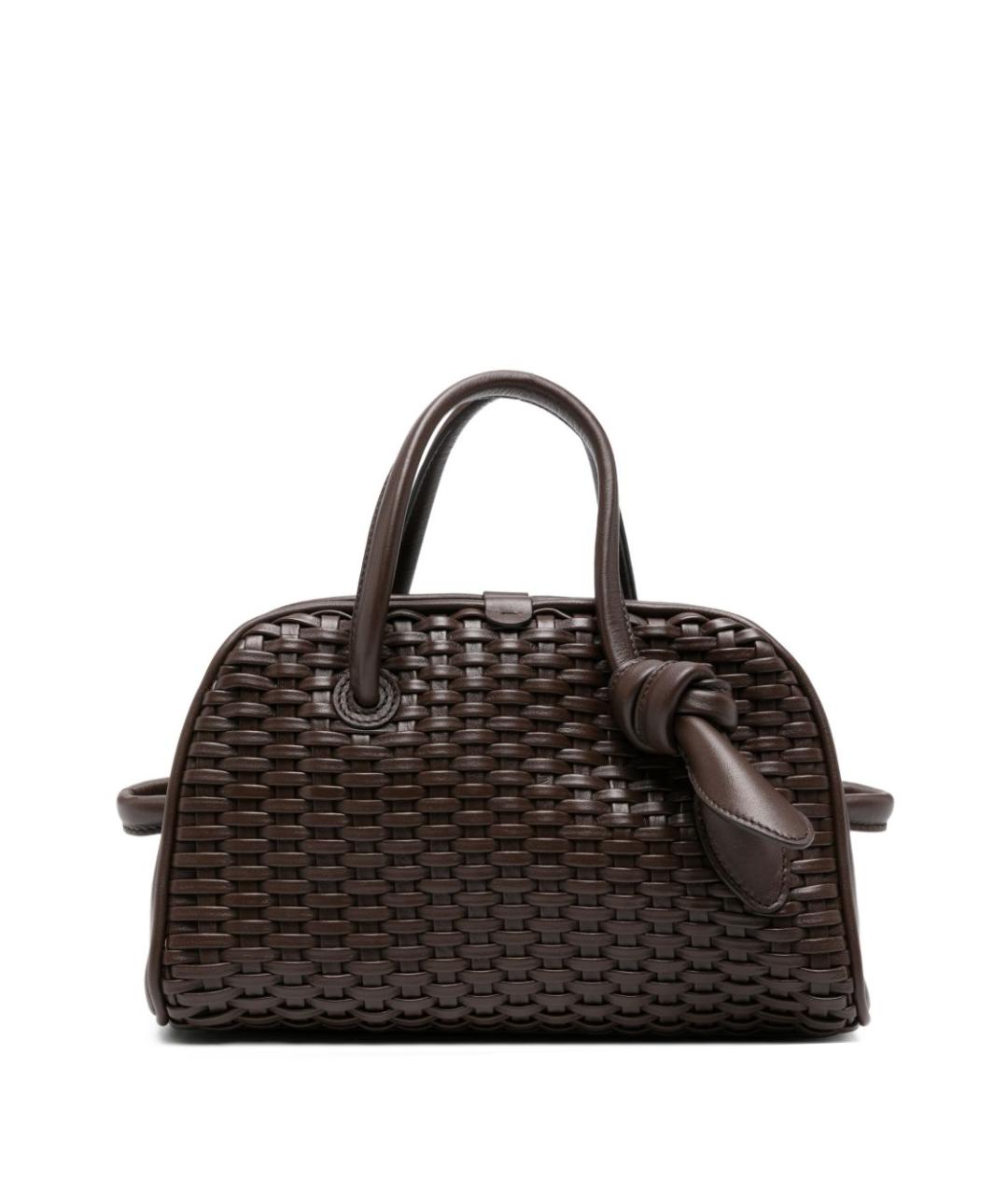 JACQUEMUS Коричневая кожаная сумка тоут, фото 1