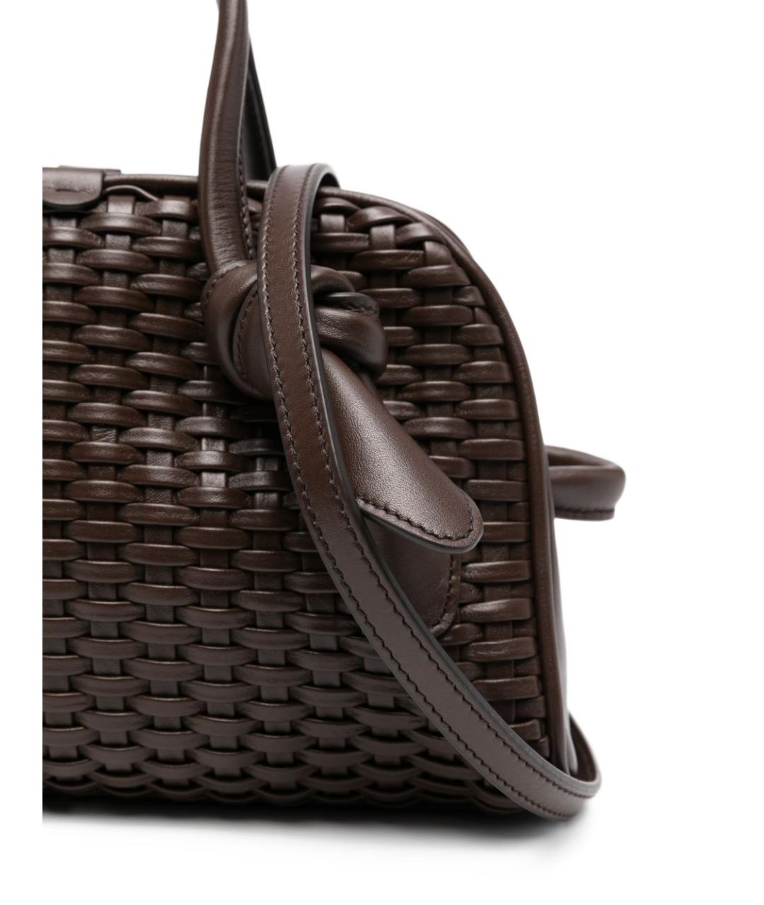 JACQUEMUS Коричневая кожаная сумка тоут, фото 3