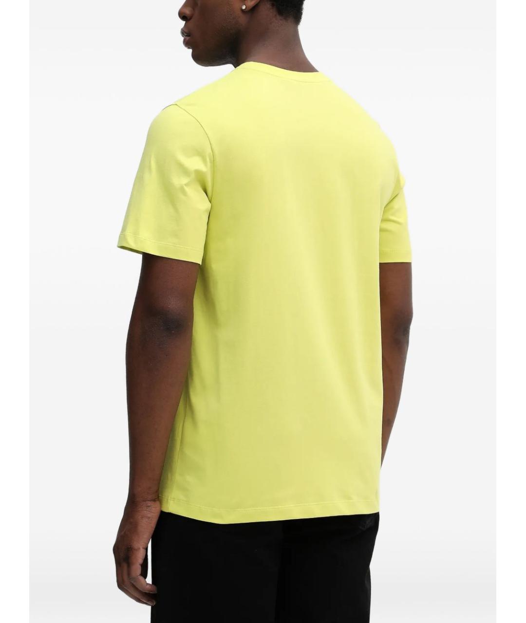 MSGM Желтая хлопковая футболка, фото 3