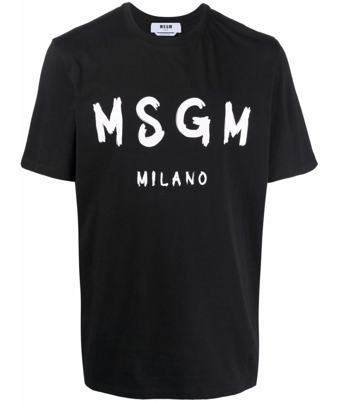 MSGM Черная хлопковая футболка, фото 1