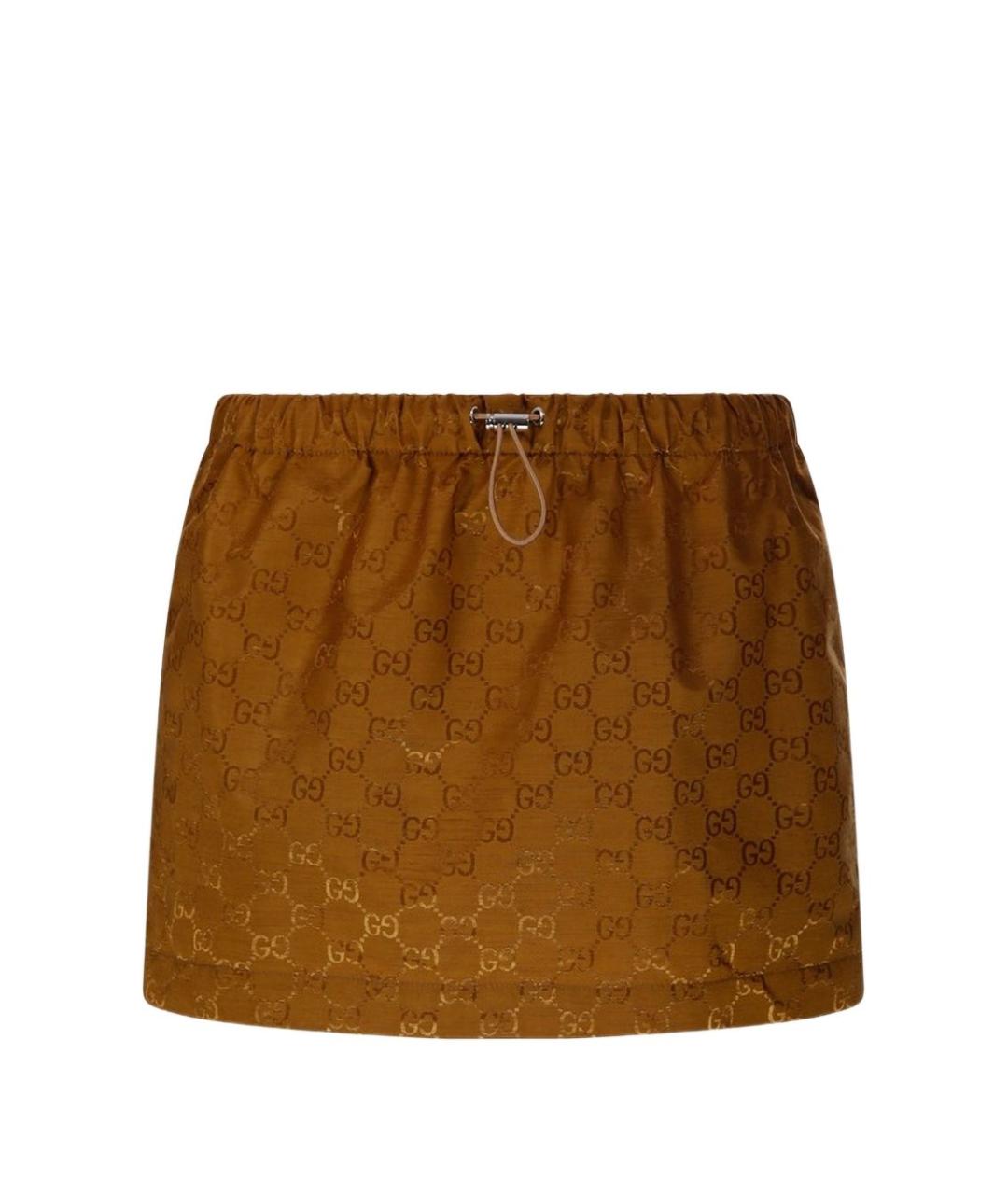 GUCCI Коричневая юбка мини, фото 1