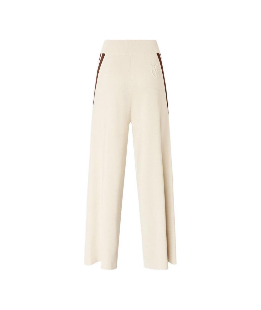 PINKO Бежевые прямые брюки, фото 2