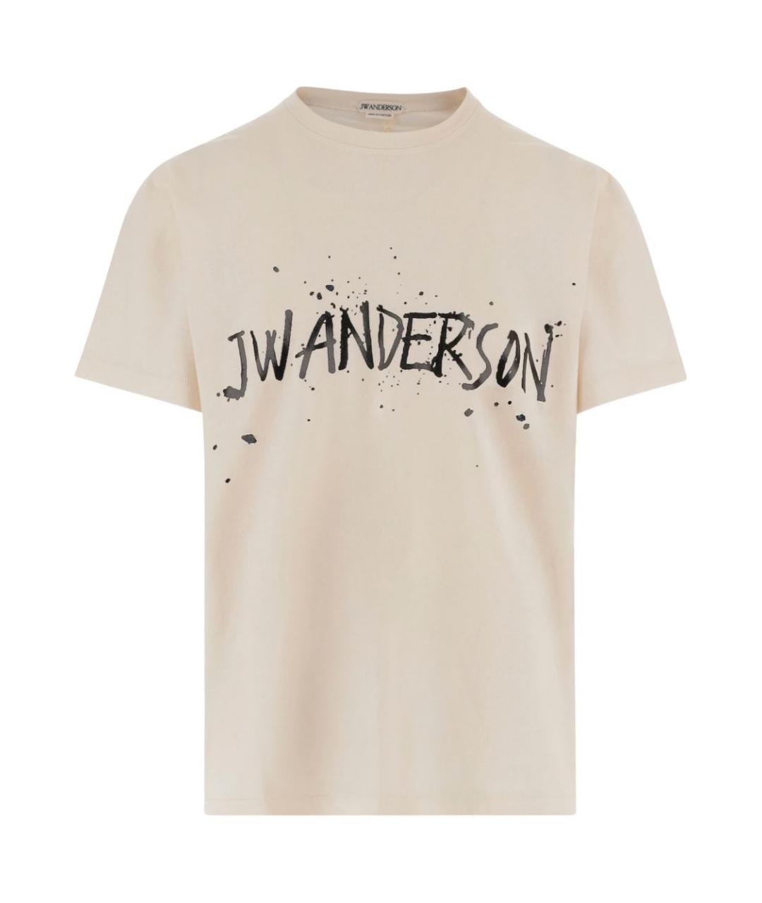 J.W.ANDERSON Бежевая хлопковая футболка, фото 1
