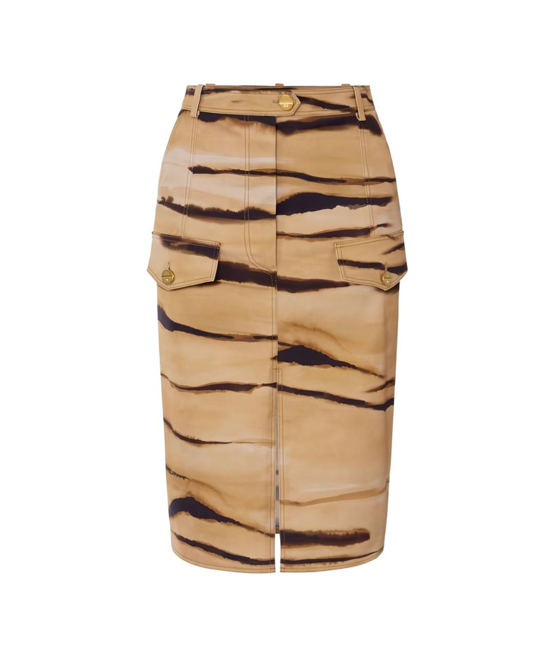 ELISABETTA FRANCHI Мульти хлопковая юбка миди, фото 1