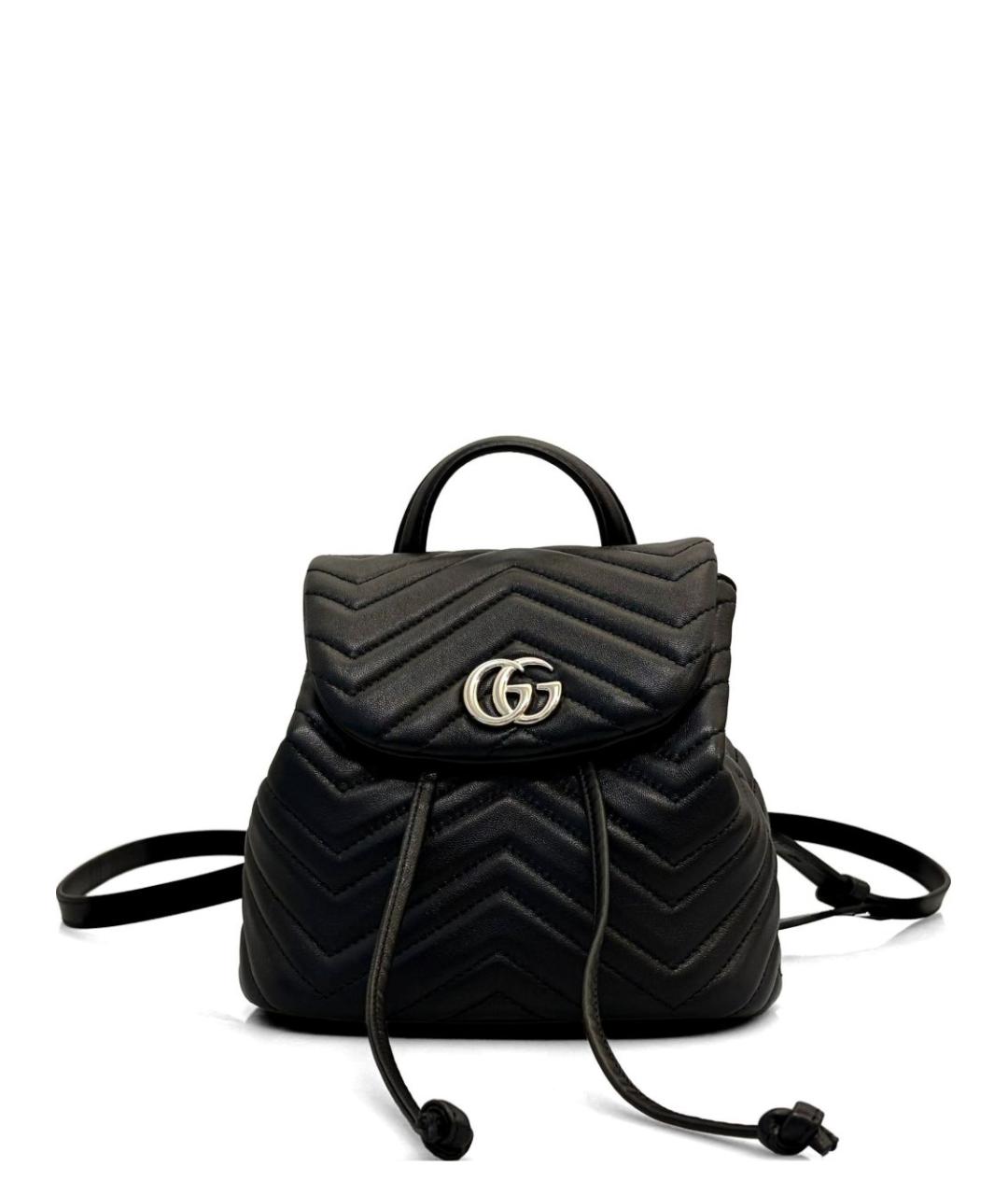 GUCCI Черный кожаный рюкзак, фото 1