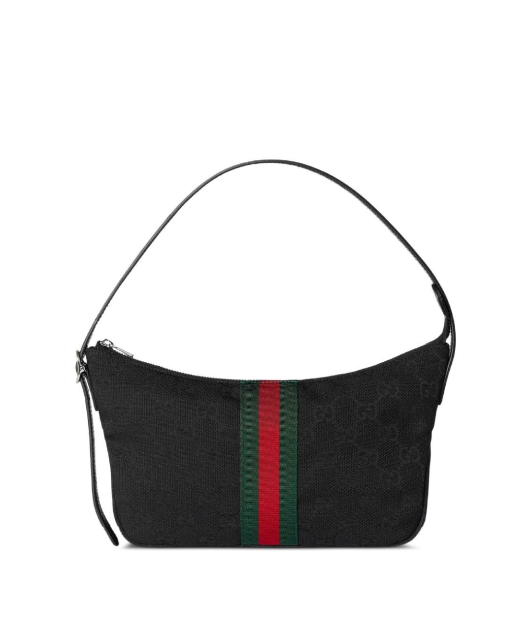 GUCCI Черная тканевая сумка на плечо, фото 1