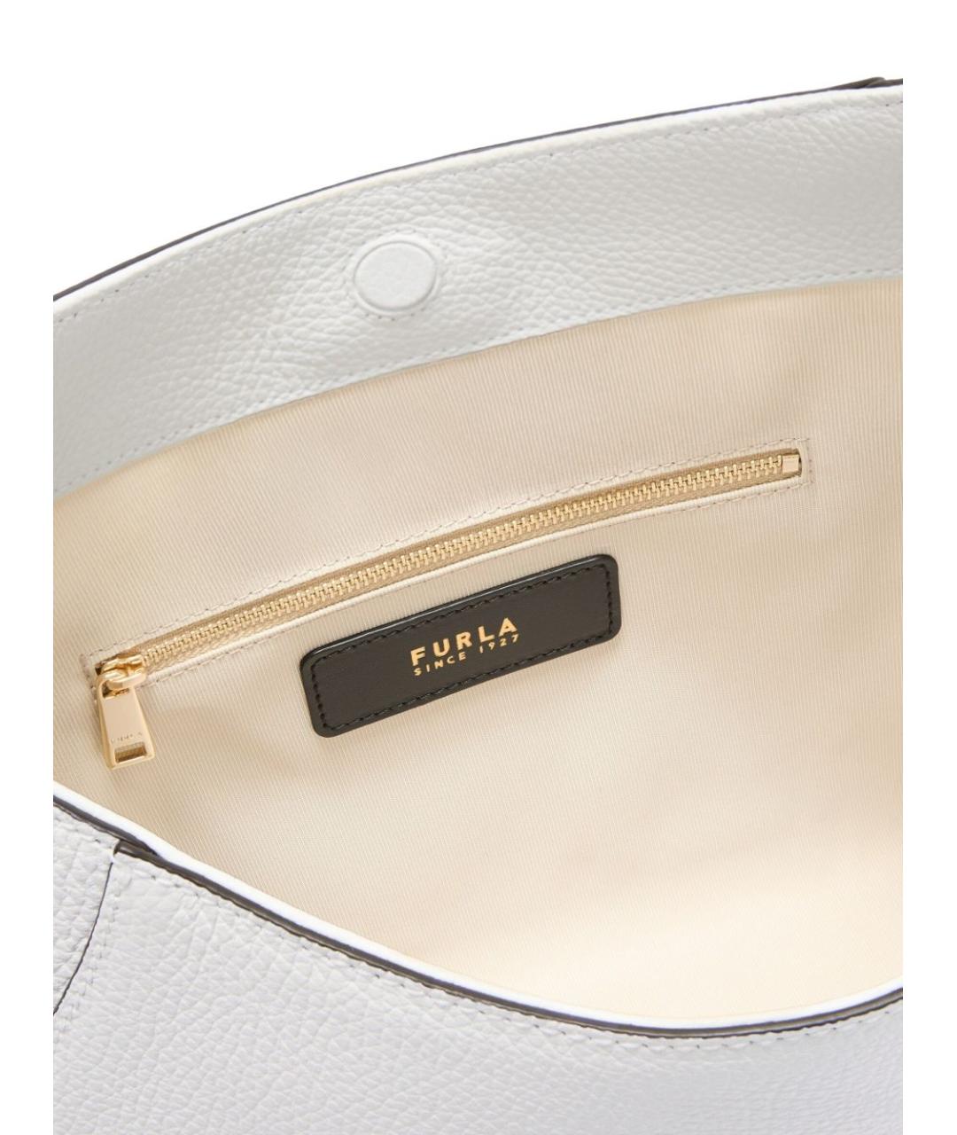 FURLA Белая кожаная сумка тоут, фото 2