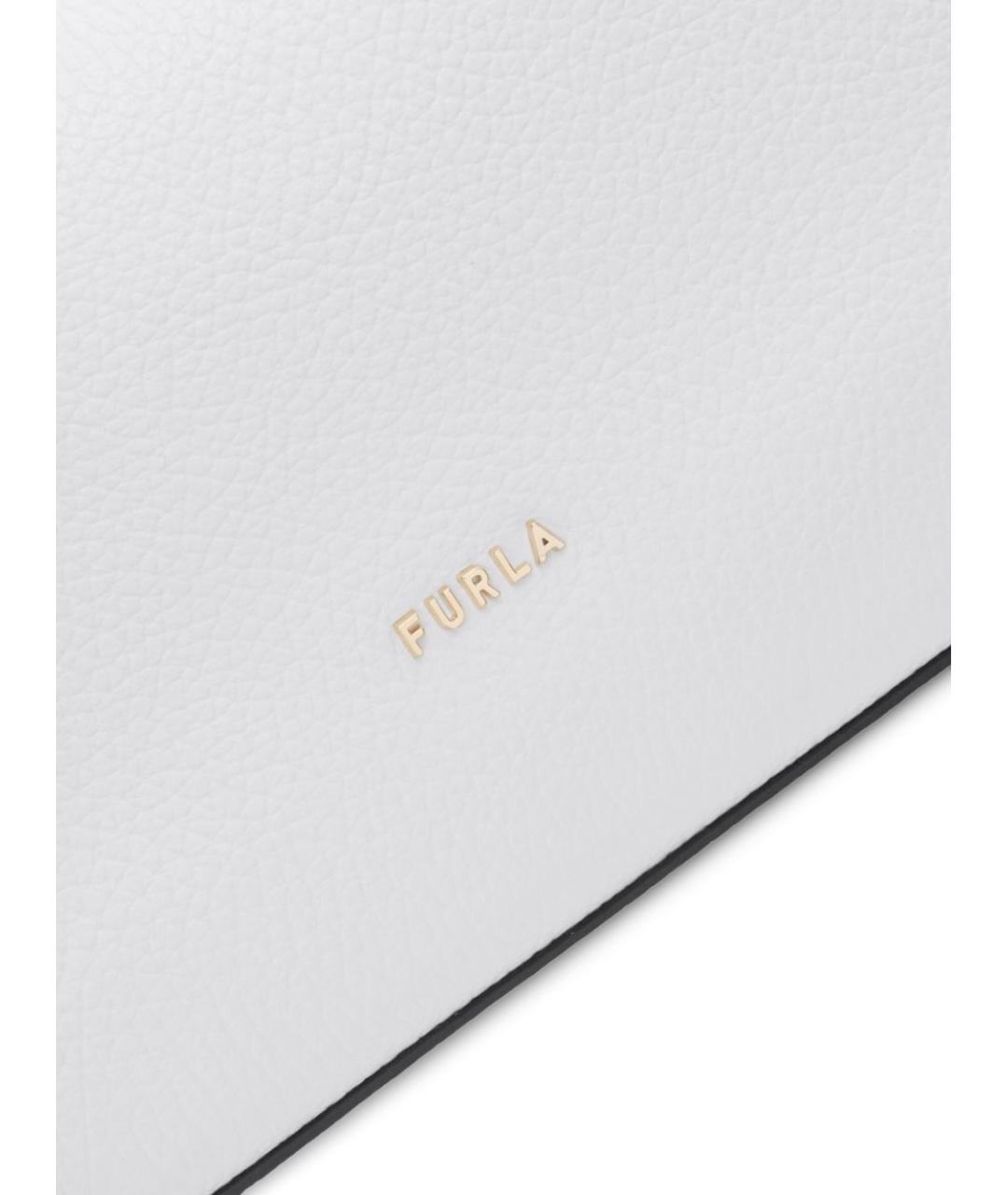 FURLA Белая кожаная сумка тоут, фото 6