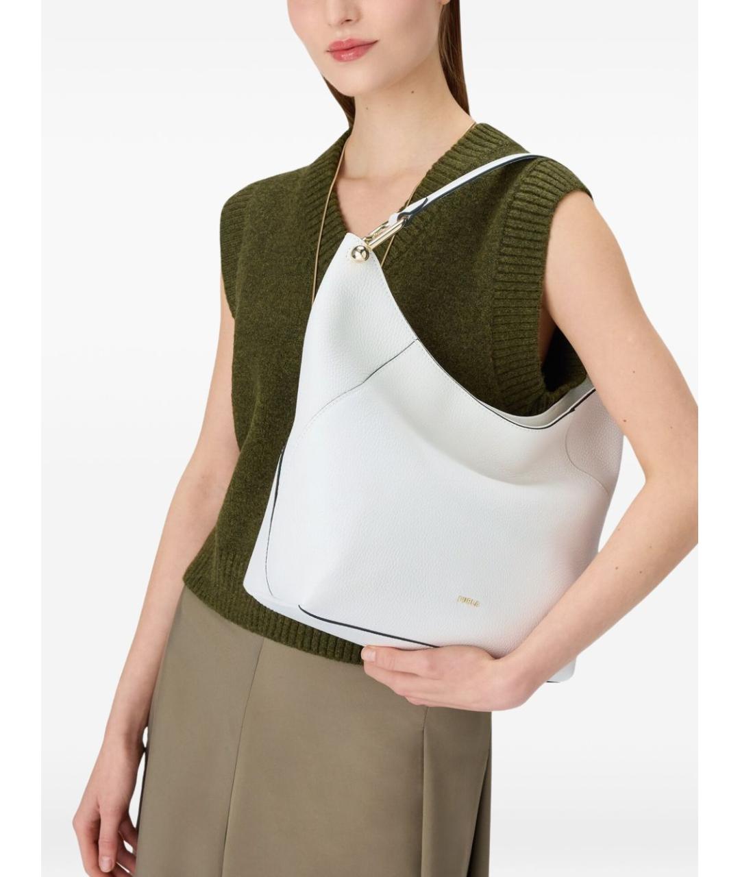 FURLA Белая кожаная сумка тоут, фото 4