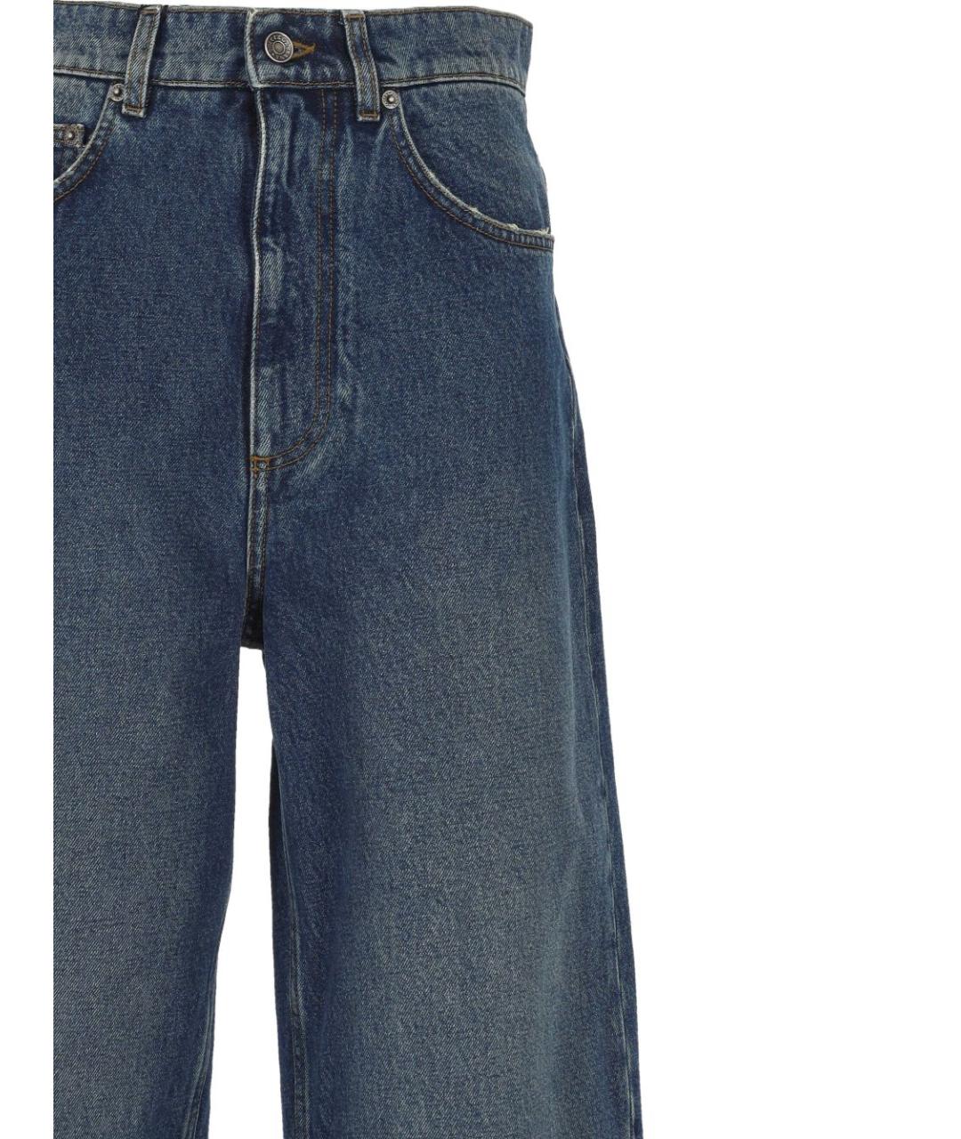 DOLCE&GABBANA Синие хлопковые прямые джинсы, фото 2