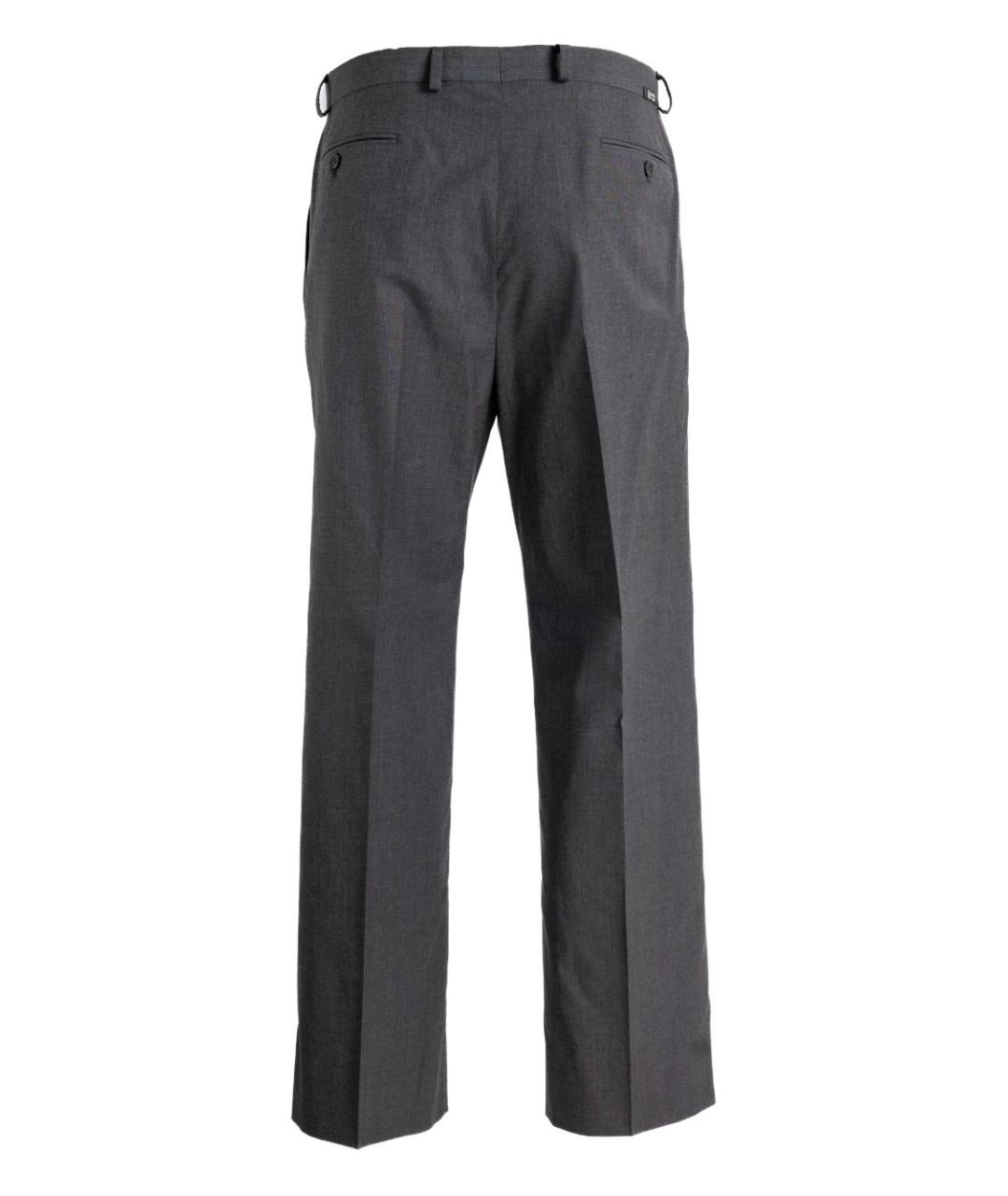 PRADA Серые шерстяные повседневные брюки, фото 2