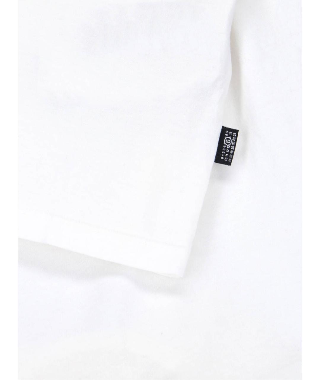MM6 MAISON MARGIELA Белая хлопковая футболка, фото 3