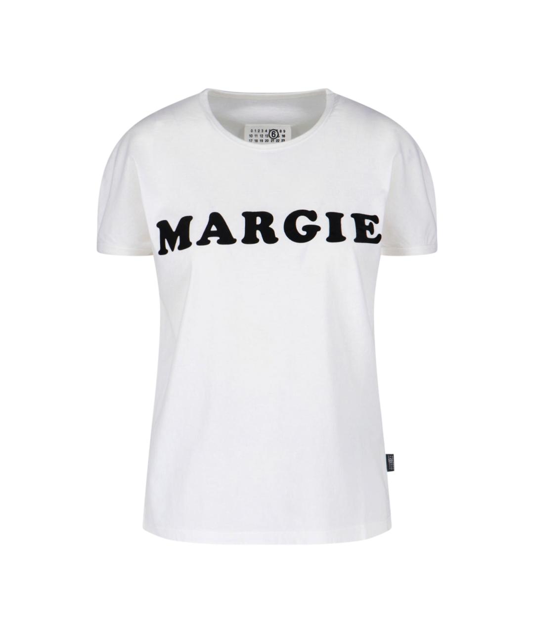 MM6 MAISON MARGIELA Белая хлопковая футболка, фото 1
