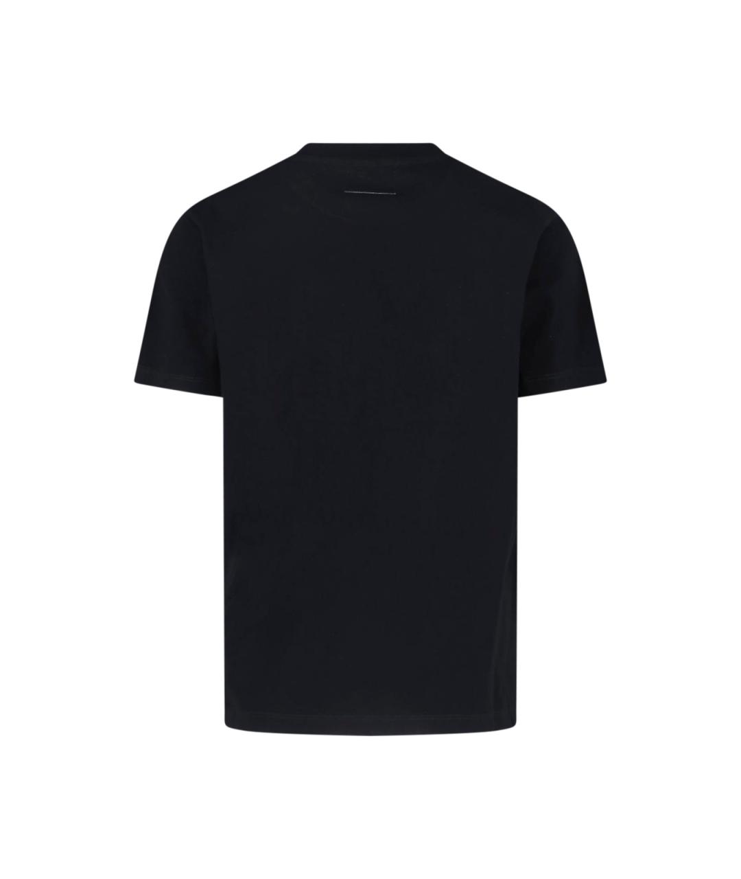 MM6 MAISON MARGIELA Черная хлопковая футболка, фото 2