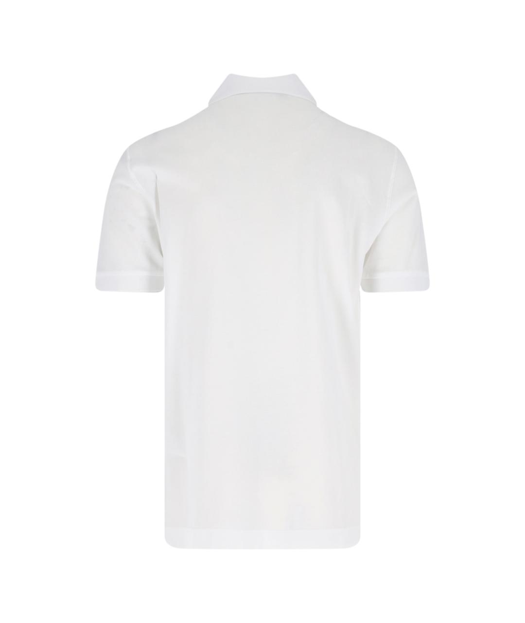 DOLCE&GABBANA Белое хлопковое поло с коротким рукавом, фото 2