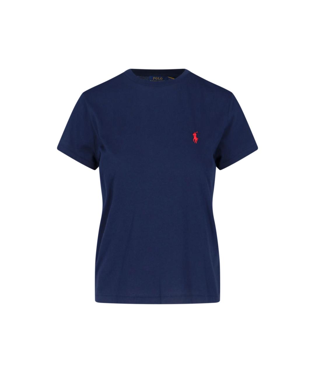 POLO RALPH LAUREN Синяя хлопковая футболка, фото 1