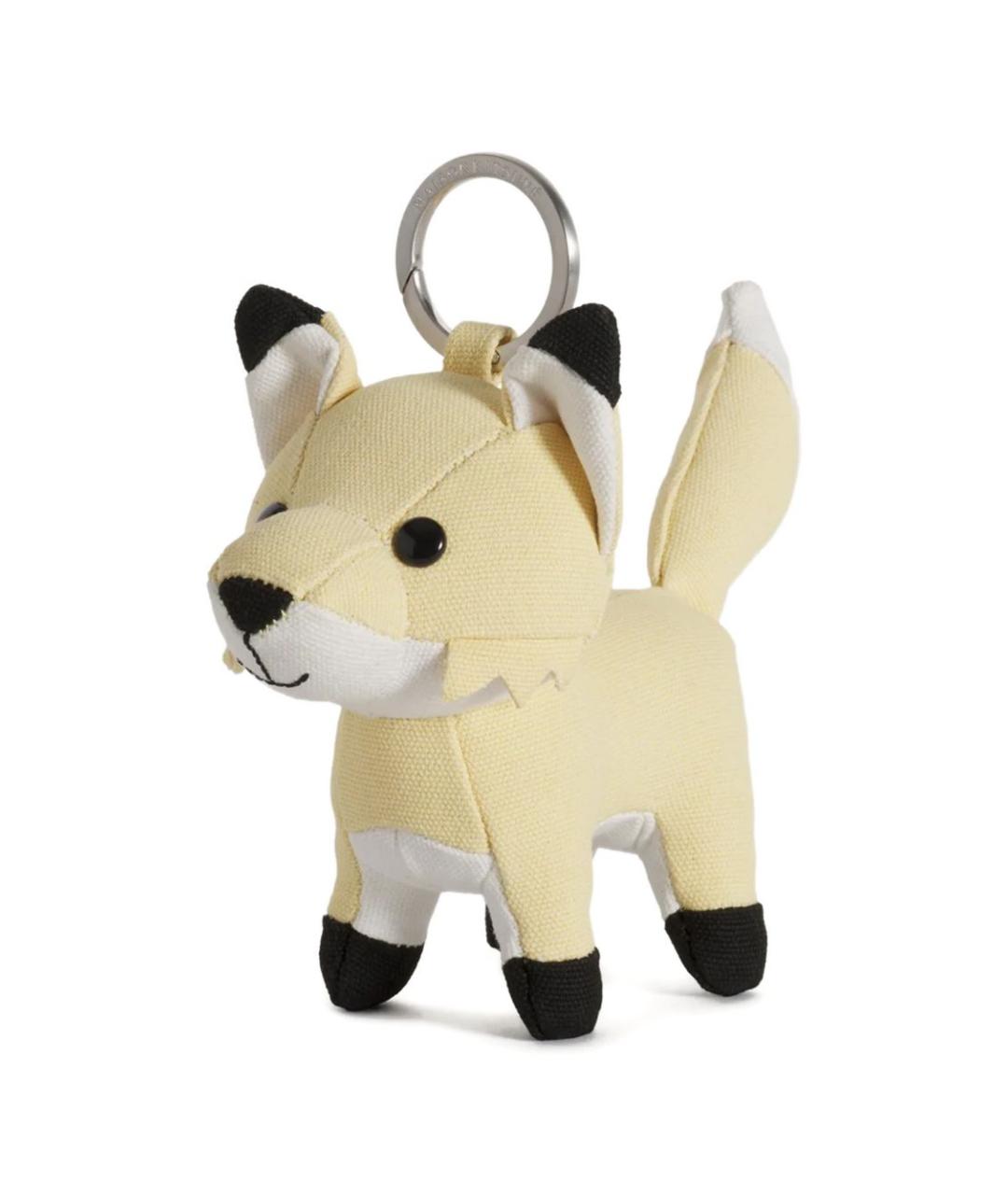 MAISON KITSUNE Желтый брелок, фото 3