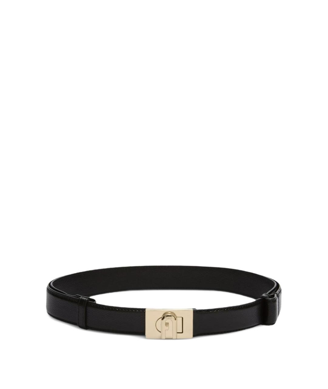 FURLA Черный кожаный ремень, фото 1