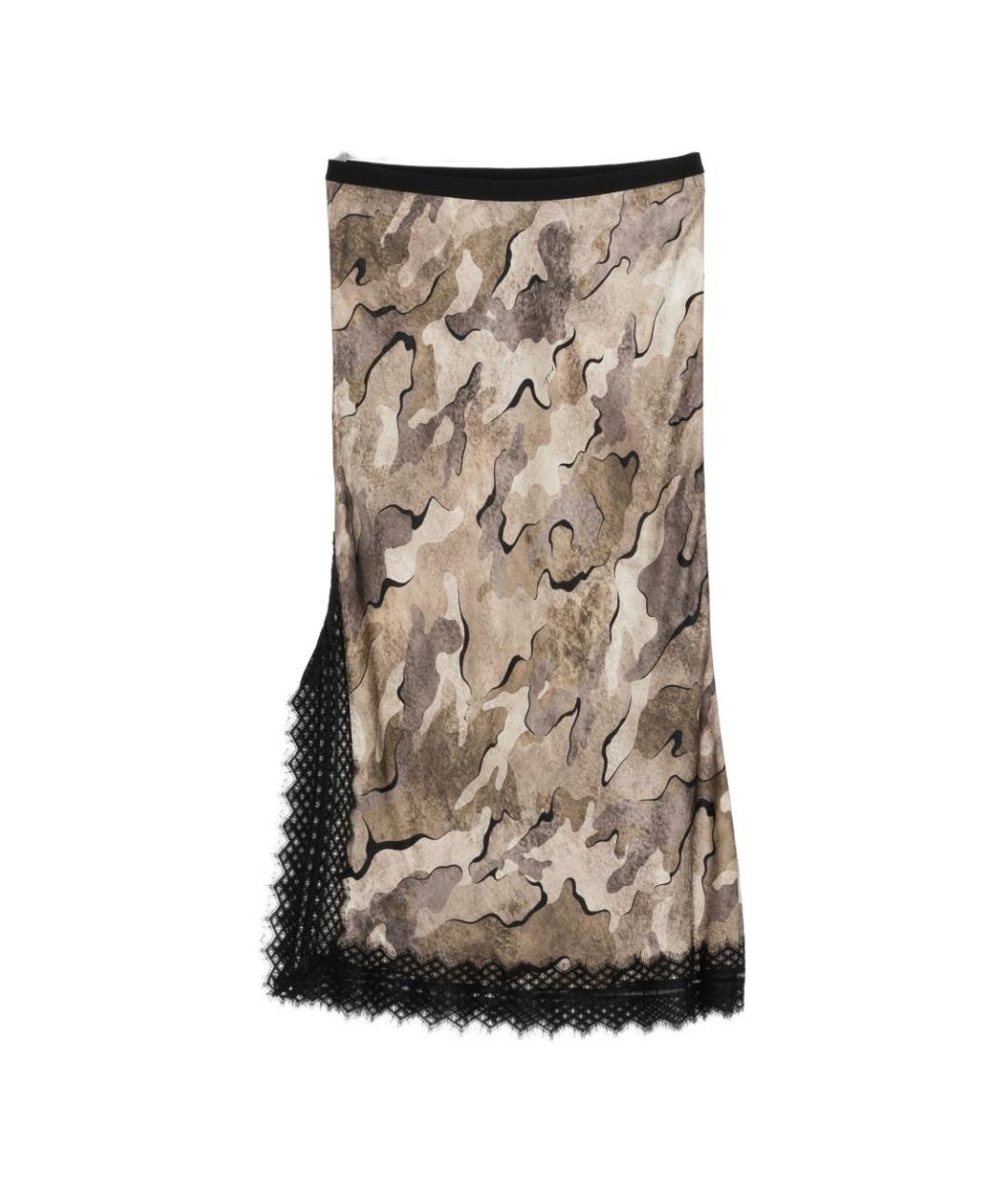 PINKO Бежевая вискозная юбка миди, фото 1