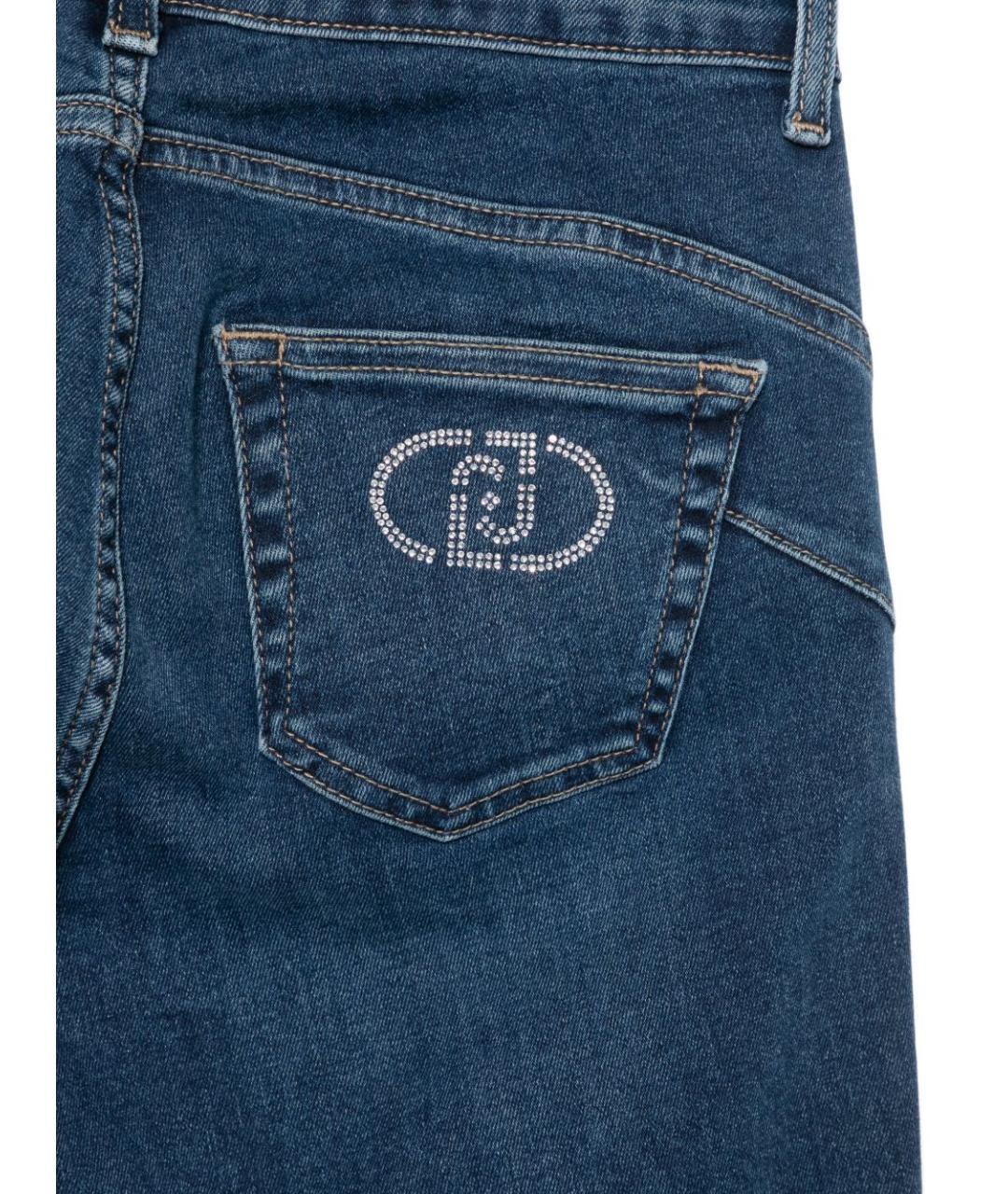 LIU JO Синие хлопковые прямые джинсы, фото 2