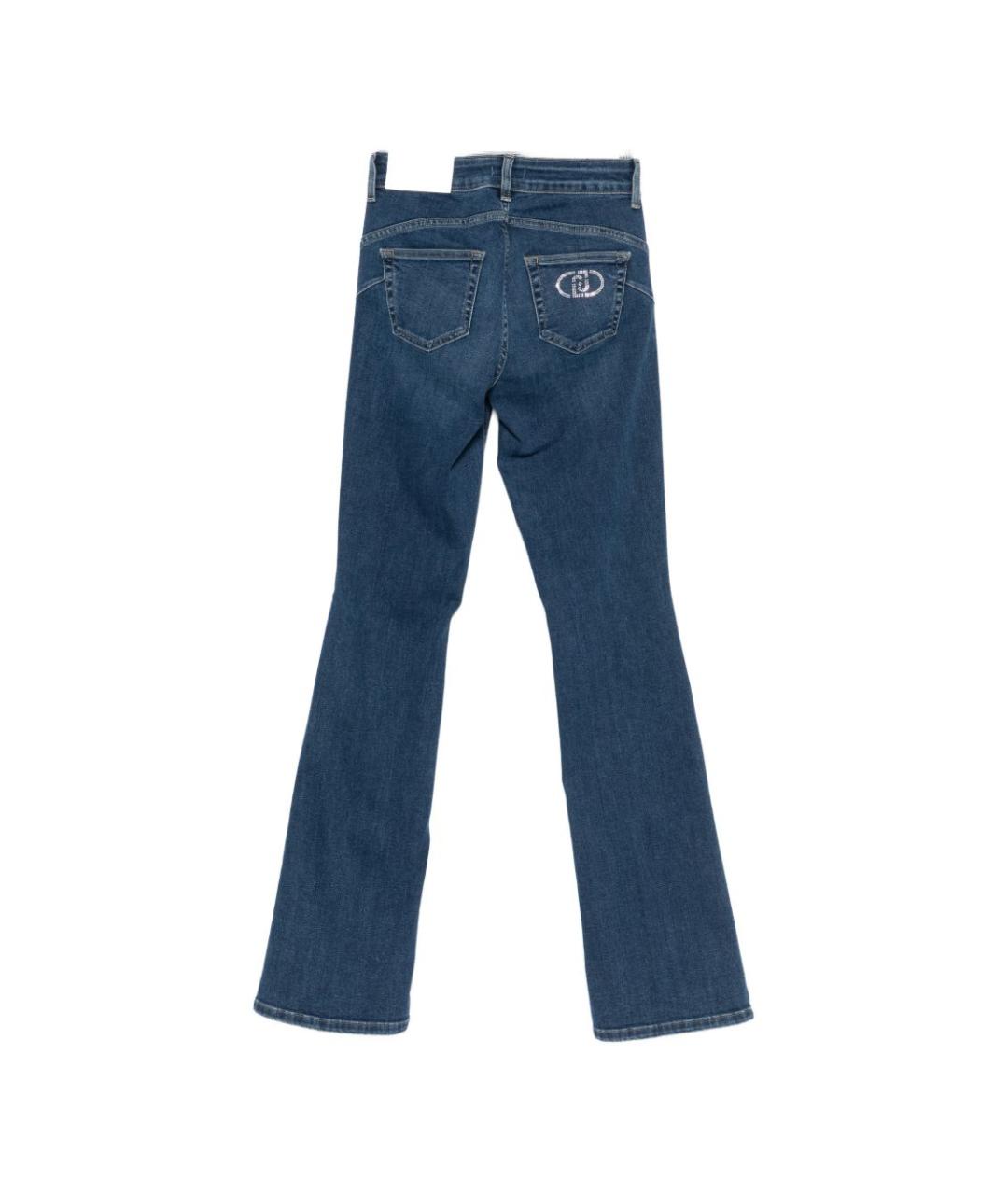 LIU JO Синие хлопковые прямые джинсы, фото 3